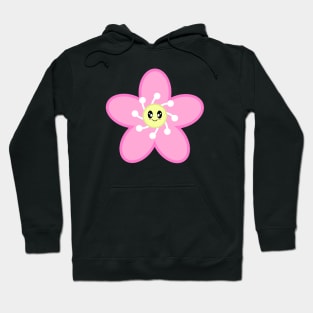 Cute Cherry Blossom Sakura Flower in Black Hoodie